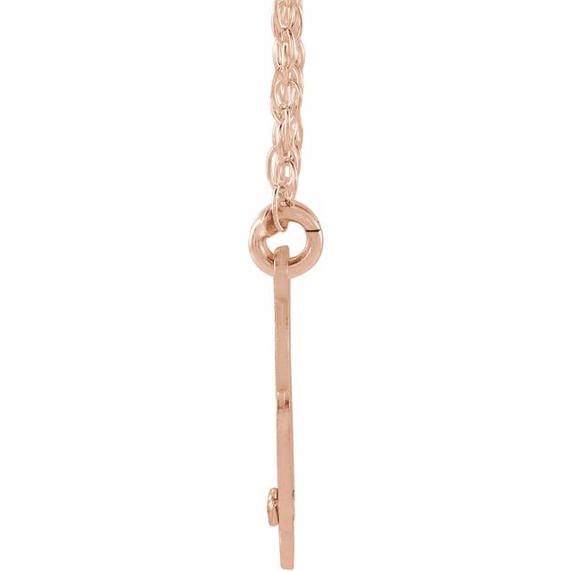 14K Rose Gold-Plated Sterling Silver 20 mm 2-Initial Imitation Mozambique Garnet Script Monogram Necklace