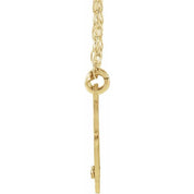 10K Imitation Diamond Script Monogram Necklace with 2 or 3 Initials in Various Sizes
