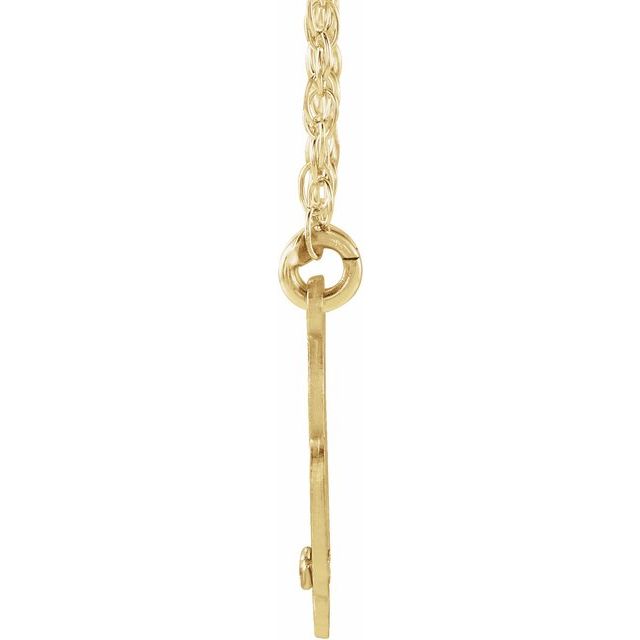 10K Imitation Diamond Script Monogram Necklace with 2 or 3 Initials in Various Sizes