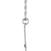 Sterling Silver .02 CT Natural Diamond 2-Initial Script Monogram Necklace