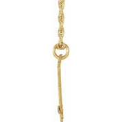 10K Imitation Diamond Script Monogram Necklace with 2 or 3 Initials in Various Sizes