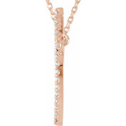 14K Rose 1/5 CTW Natural Diamond Apple 16" Necklace