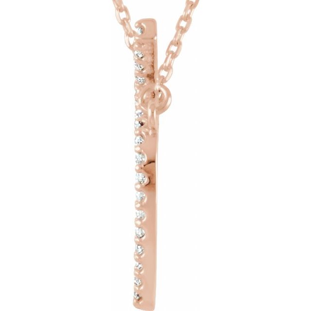 14K Rose 1/5 CTW Natural Diamond Apple 16" Necklace