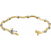 14K Yellow/White 1/2 CTW Natural Diamond Line 7" Bracelet