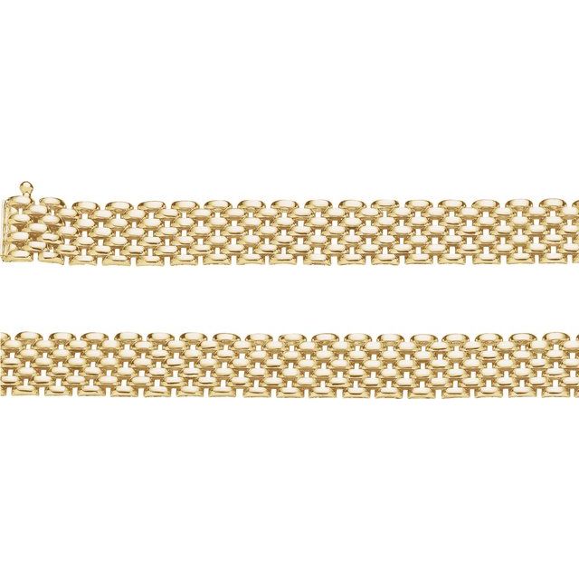 14K Yellow 10.25 mm Panther 17" Chain