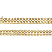 14K Yellow 10.25 mm Panther 7"  Chain