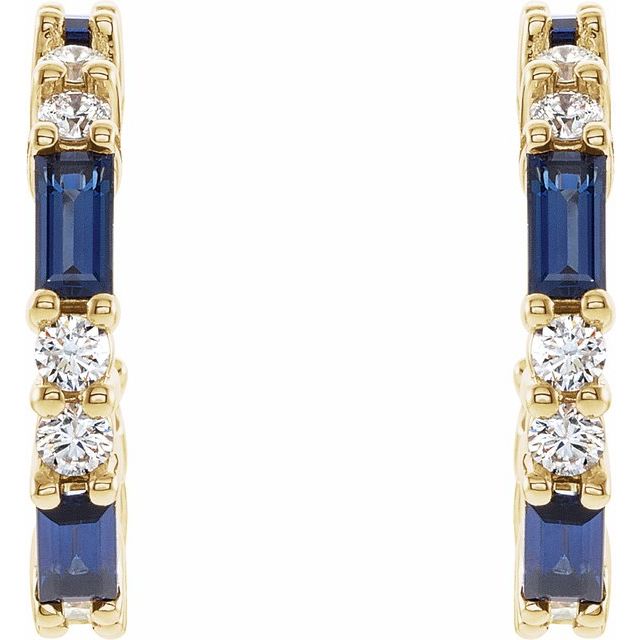2 CTW Natural Diamond 17.2 mm Hoop Earrings