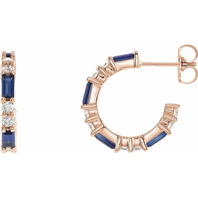 2 CTW Natural Diamond 17.2 mm Hoop Earrings