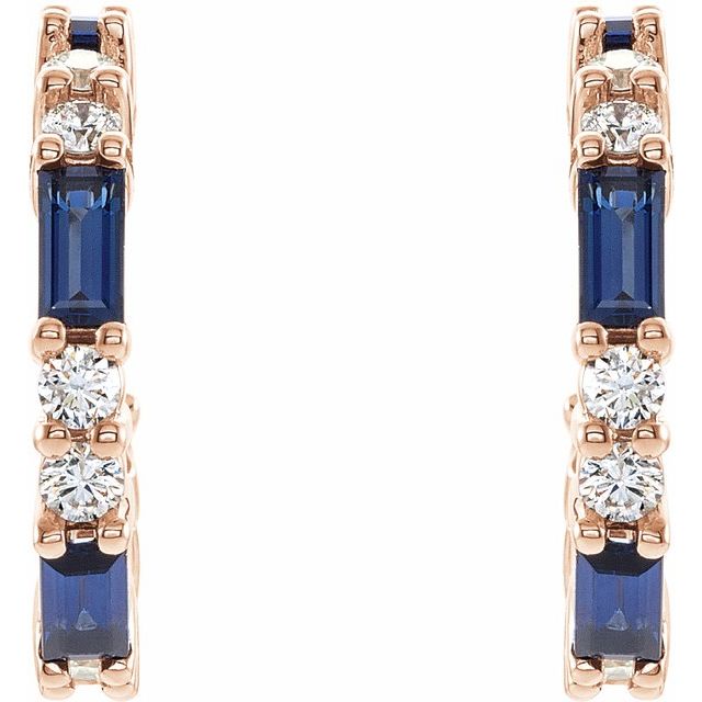 2 CTW Natural Diamond 17.2 mm Hoop Earrings