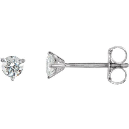 Platinum 1/4 CTW Natural Diamond Stud Earrings