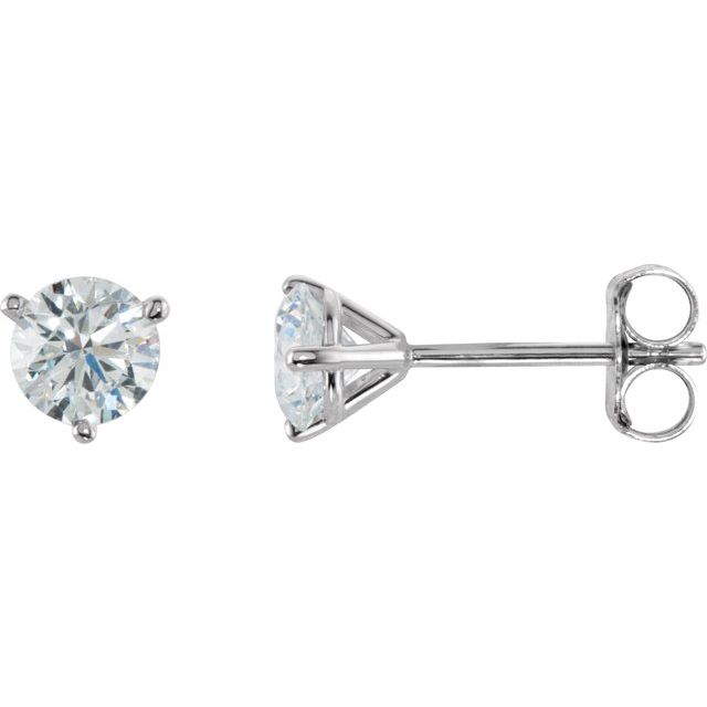 Platinum 3/4 CTW Natural Diamond Stud Earrings