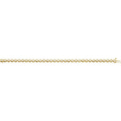 14K Yellow 2 CTW Natural Diamond Bezel-Set Line 7" Bracelet