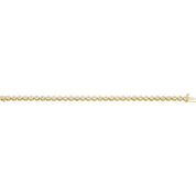 14K Yellow 2 CTW Natural Diamond Bezel-Set Line 7" Bracelet