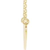 18K Yellow Gold-Plated Sterling Silver Engravable Heart 16-18" Necklace