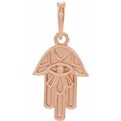 14K Rose Hamsa Pendant