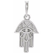 Platinum Hamsa Pendant