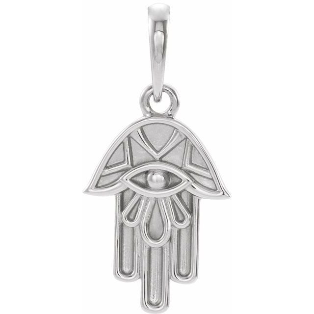 Platinum Hamsa Pendant