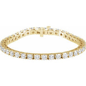 14K Yellow 9 CTW Lab-Grown Diamond Line 7 1/4" Bracelet