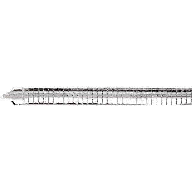 Sterling Silver 6 mm Domed Omega 16" Chain