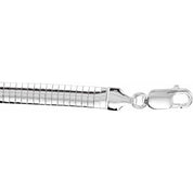 Sterling Silver 6 mm Domed Omega 16" Chain