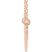 18K Rose Gold-Plated Sterling Silver Engravable Heart 16-18" Necklace