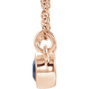 14K Lab-Grown Blue Sapphire & Natural Diamond Necklace in 16" and 18" Lengths