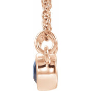 14K Lab-Grown Blue Sapphire & Natural Diamond Necklace in 16" and 18" Lengths