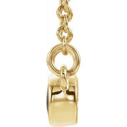 14K Yellow Lab-Grown Alexandrite & .02 CTW Natural Diamond 18" Necklace