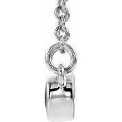 14K White Lab-Grown Alexandrite & .02 CTW Natural Diamond 18" Necklace