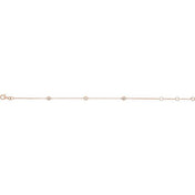 14K Rose 1/6 CTW Natural Diamond Bezel-Set 3-Station 5 1/2-7" Bracelet