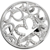 Sterling Silver 1/5 CTW Natural Diamond Floral Ring