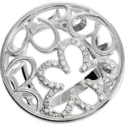 Sterling Silver 1/5 CTW Natural Diamond Floral Ring