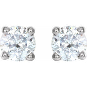 Platinum 1/4 CTW Natural Diamond Stud Earrings