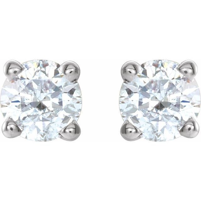 14K White 1/4 CTW Natural Diamond Stud Earrings