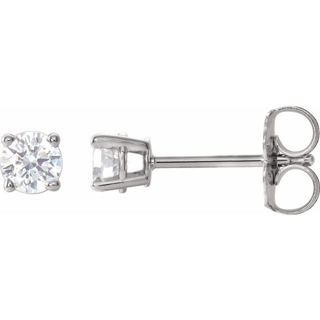 Platinum 1/3 CTW Natural Diamond Stud Earrings