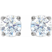 Platinum 1/3 CTW Natural Diamond Stud Earrings