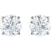 Sterling Silver 6 mm Stuller Lab-Grown Moissanite Stud Earrings