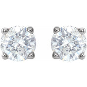 14K White 3/4 CTW Natural Diamond Stud Earrings
