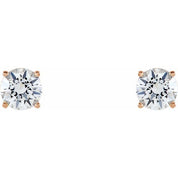 14K Rose 6 mm Stuller Lab-Grown Moissanite Stud Earrings
