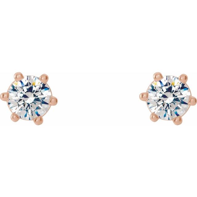 14K Rose 1/3 CTW Natural Diamond Stud Earrings