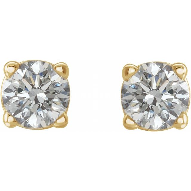 14K Yellow 1/5 CTW Natural Diamond Stud Earrings