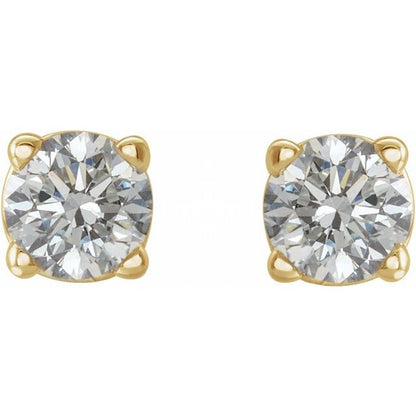 14K Yellow 1/5 CTW Natural Diamond Stud Earrings