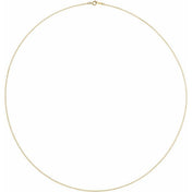 14K Yellow 1 mm Cable 16" Chain