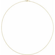 14K Yellow 1 mm Cable 16" Chain