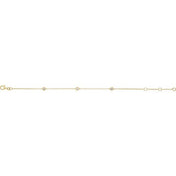 14K Yellow 1/6 CTW Natural Diamond Bezel-Set 3-Station 5 1/2-7" Bracelet