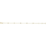 14K Yellow 1/4 CTW Natural Diamond Bezel-Set 5-Station 5 1/2-7" Bracelet