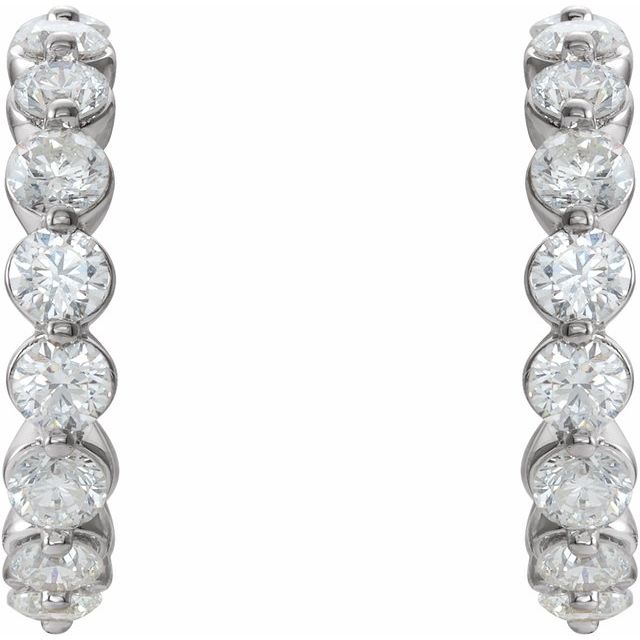8 CTW Lab-Grown Diamond 16.5 mm Hoop Earrings