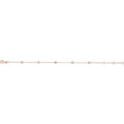 14K Rose 1/4 CTW Natural Diamond Bezel-Set 5-Station 5 1/2-7" Bracelet