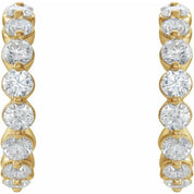 14K Yellow 1 3/8 CTW Lab-Grown Diamond 16.5 mm Hoop Earrings