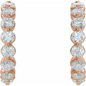 14K Rose Lab-Grown Moissanite 16.5 mm Hoop Earrings